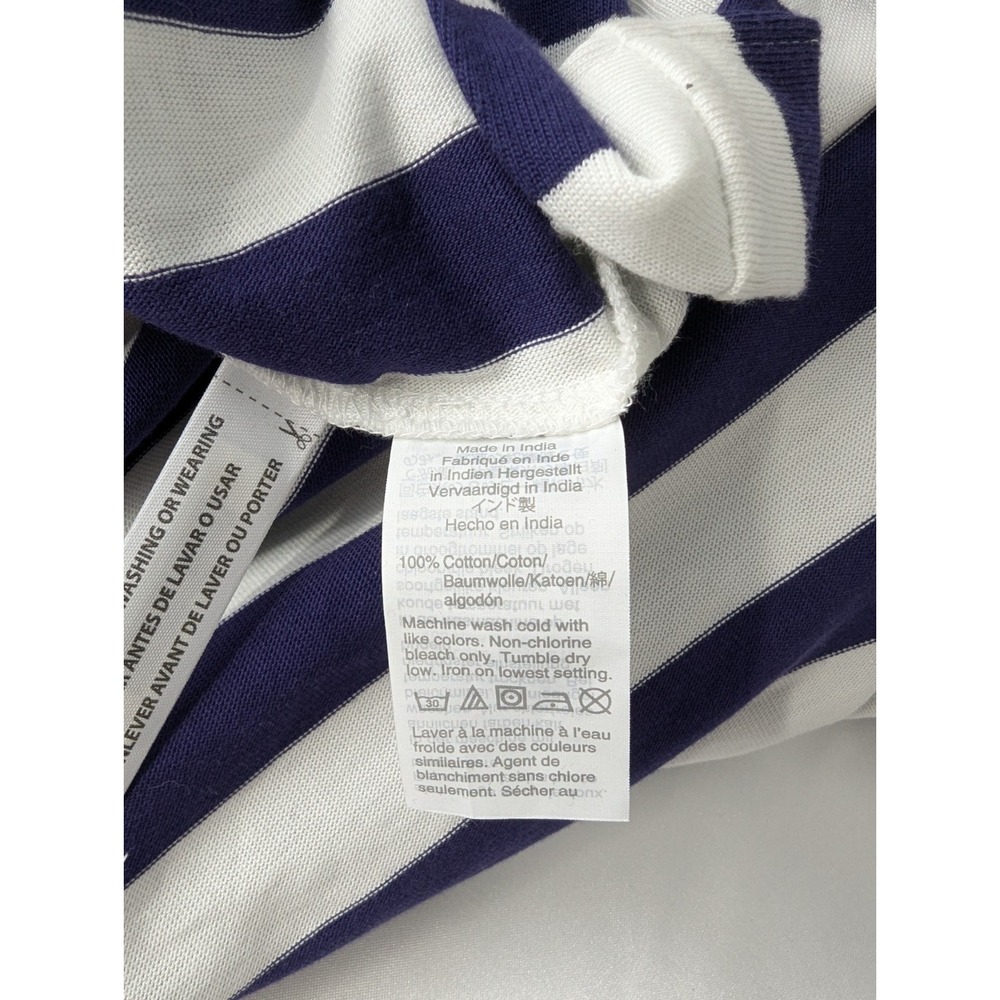 J. Crew‎ Rugby Striped Midi Maxi Cotton Dress W Pockets Sz 6 NWT - Picture 9 of 10